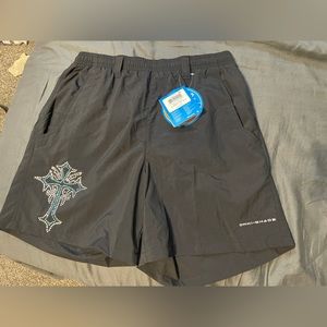 Columbia custom rinestone cross shorts